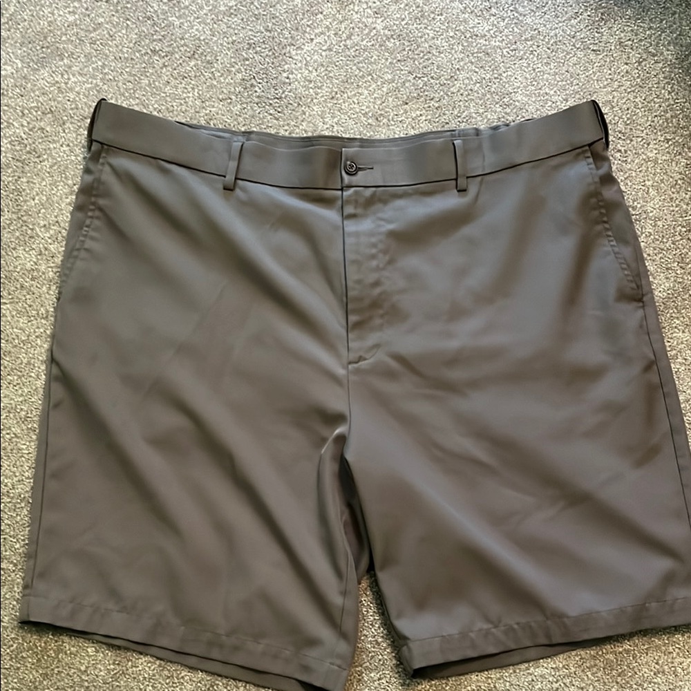 PGA Tour Gray Flat Front Performance Shorts